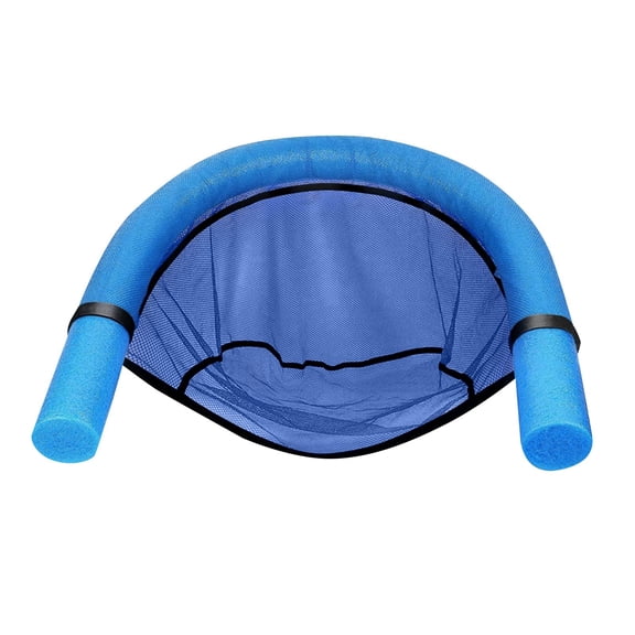 Pool Floating Chair 25.59 Inch Blue Net Hammock Water Relaxation Lounger Set, Swimming Pool Party Summer Backyard Outdoor Gathering Float Accessories