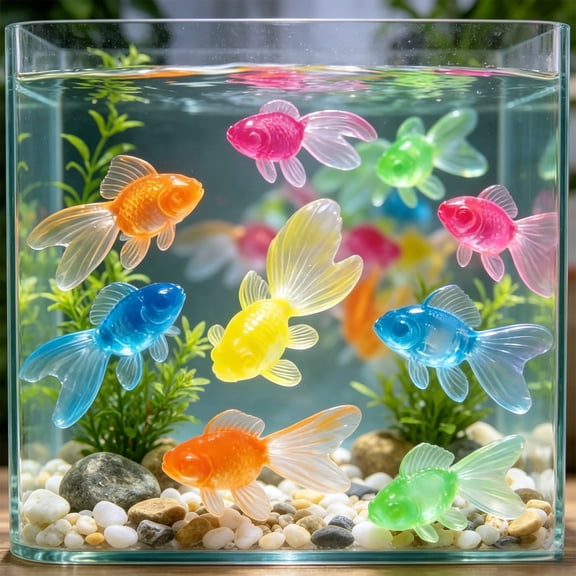Pool Floating Goldfish Decoration Soft TPR Lifelike Simulation Fish Water Tank Bathtub Kitchen Sink Party Summer Outdoor Pond Decor Gift