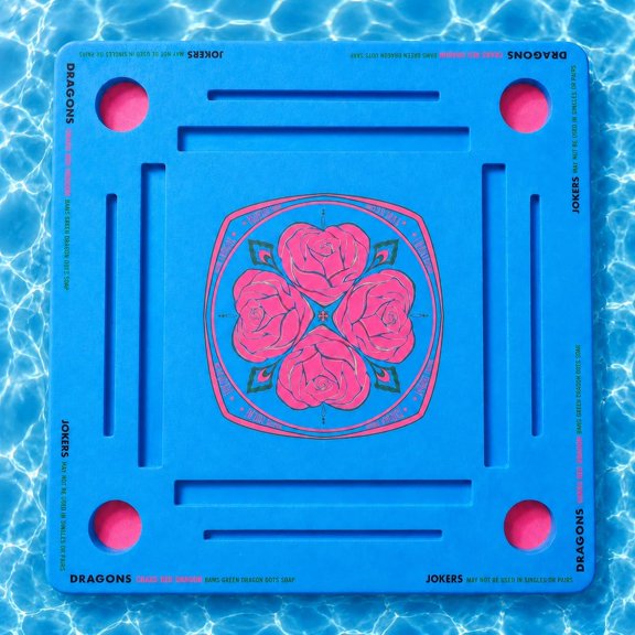 Pool Floating Mahjong Mat, Waterproof with Rules for Family Game Night & Parties