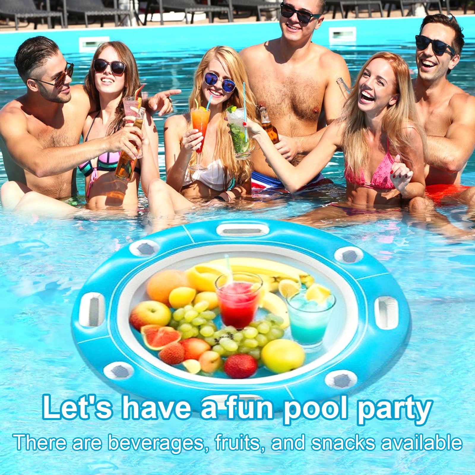 Pool Floating Table Set - Suitable Water Floating Table Set | Inflatable Board Games Table ...