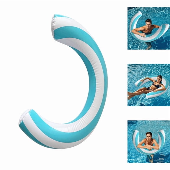 Jialinnn Pool Floats Curved Inflatable Swimming Accessory Blue