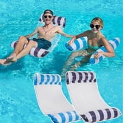 Pool Floats Adult Heavy Duty Inflatable Floating Pool Toys 51.2 x 27.6 in Blue