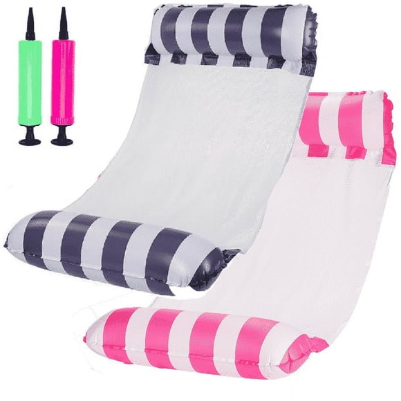 Pool Floats Adult Heavy Duty Inflatable Floating Toys Dark Blue and Pink 2 Pack