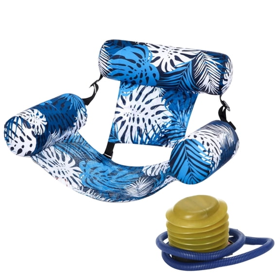 Pool Floats Chairs Adult,Inflatable Pool Lounge,Plant Pattern Floating Mat Hammock,Blow up Water Chairs Noodles rafts for Party Summer Water Beach Fun