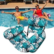 Pool Floats Chairs Adult,Inflatable Pool Lounge,Plant Pattern Floating Mat Hammock,Blow up Water Chairs Noodles rafts for Party Summer Water Beach Fun