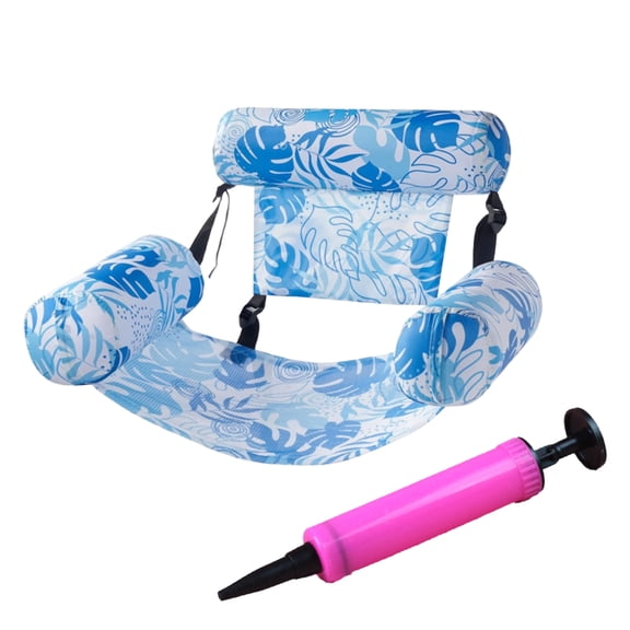 Pool Floats Chairs Adult,Inflatable Pool Lounge,Plant Pattern Floating Mat Hammock,Blow up Water Chairs Noodles rafts for Party Summer Water Beach Fun