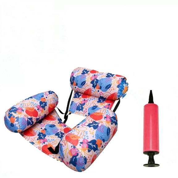 Pool Floats Chairs Adult,Inflatable Pool Lounge,Plant Pattern Floating Mat Hammock,Blow up Water Chairs Noodles rafts for Party Summer Water Beach Fun