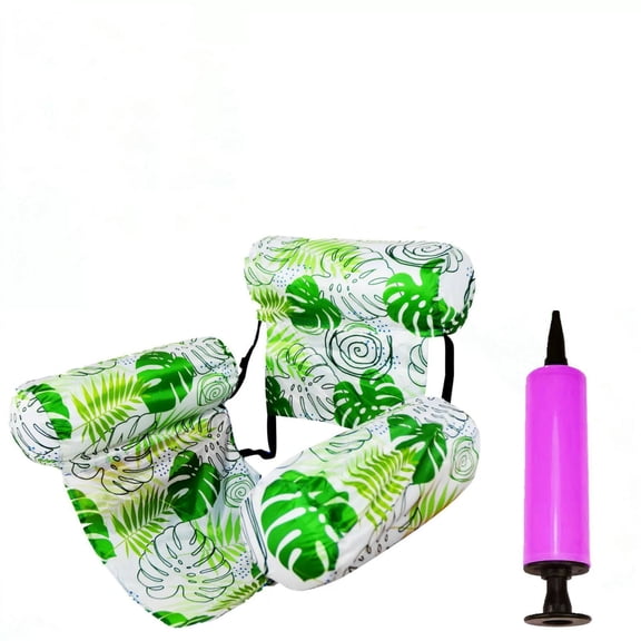 Pool Floats Chairs Adult,Inflatable Pool Lounge,Plant Pattern Floating Mat Hammock,Blow up Water Chairs Noodles rafts for Party Summer Water Beach Fun