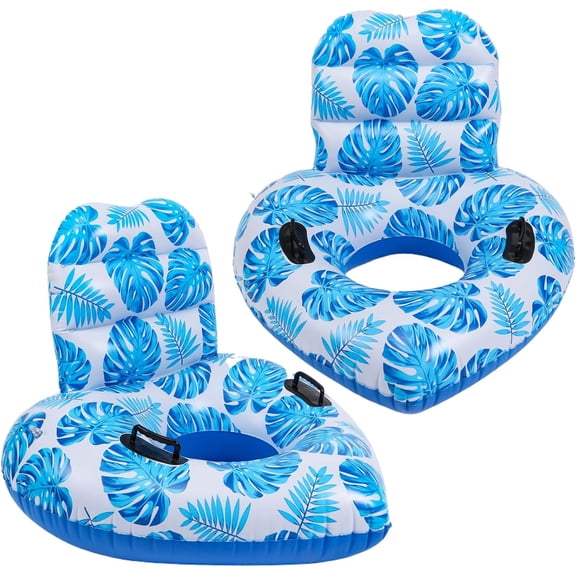 Pool Floats Chairs, Adult Inflatable Pool Lounge, Sit in Float Inflatable Pool Float Pool Lounge with Heavy-Duty Handles –300 lb Weight Capacity