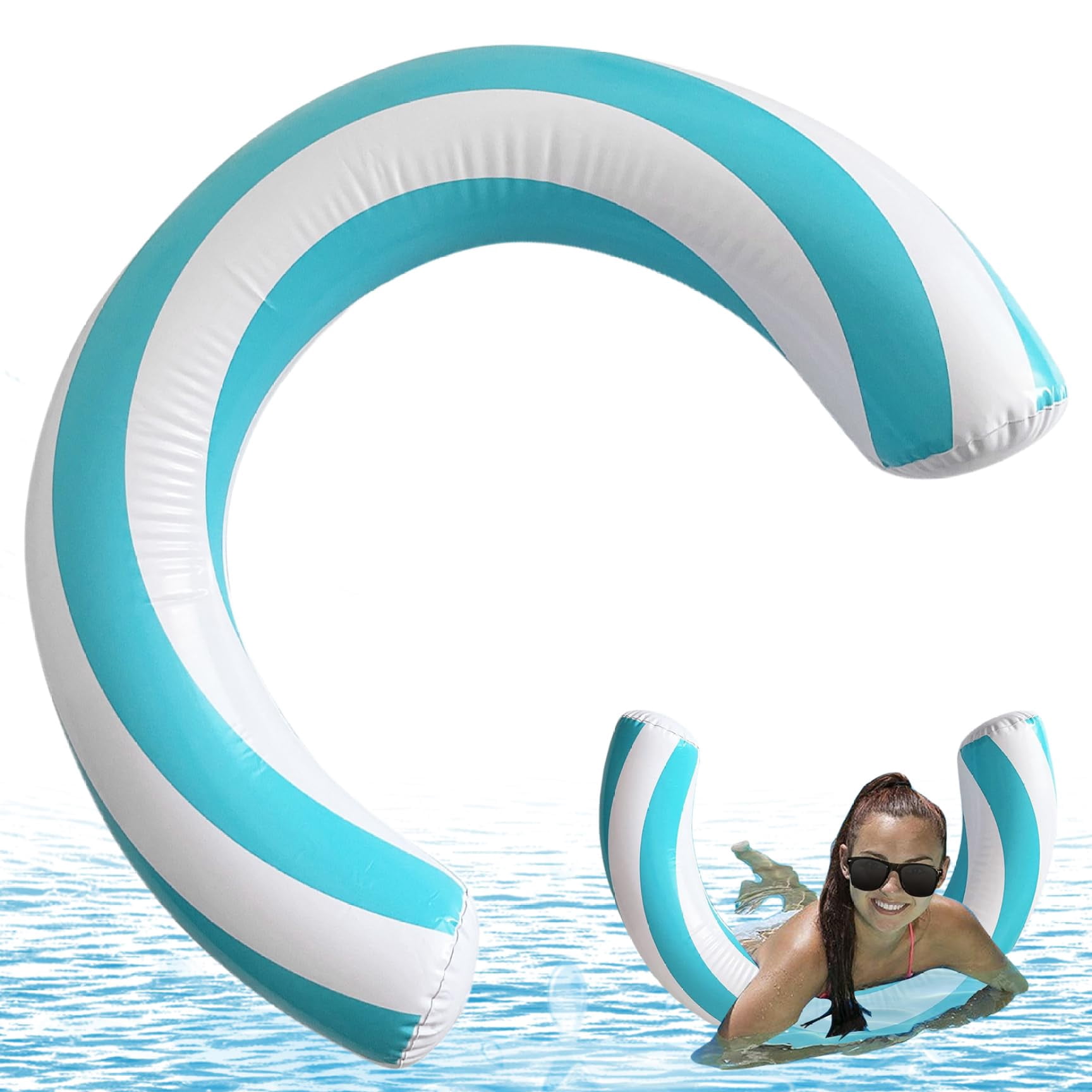 Daily Float Pool Floats Curved Inflatable Pool Floats Portable & Lightweight Noodle ...