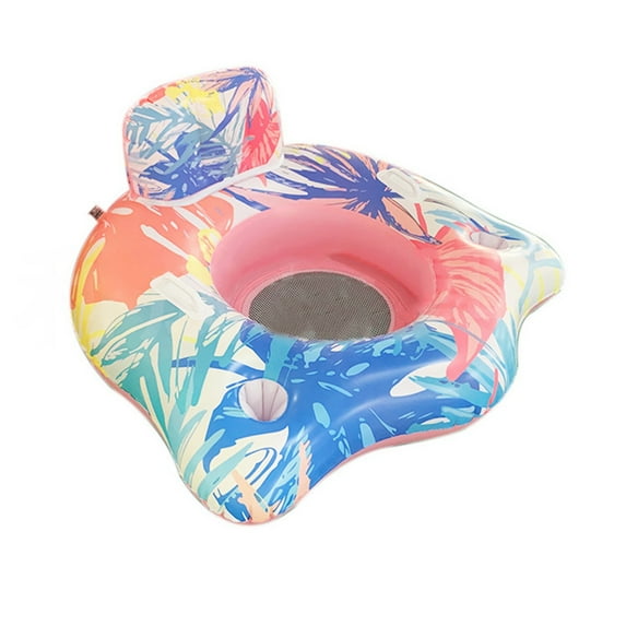 Pool Floats Inflatable Floating Lounger Chair Water Hammock Raft Swimming Ring Pool Float,Inflatable Pool Floats Adult Beach Floats Ocean Pool Chairs with Cupphones for Beach Lake Party