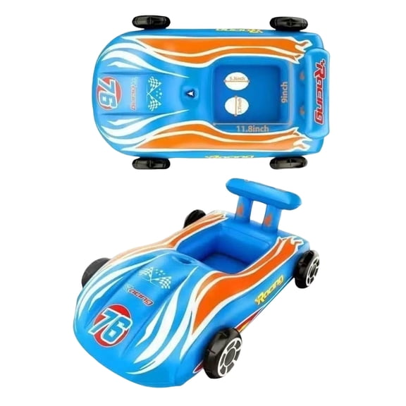 Pool Floats for Kids 3D Car-Shaped Inflatable Swimming Ring PVC Safety Float for Toddlers Children Ages 3-8 Outdoor Pool Beach Use