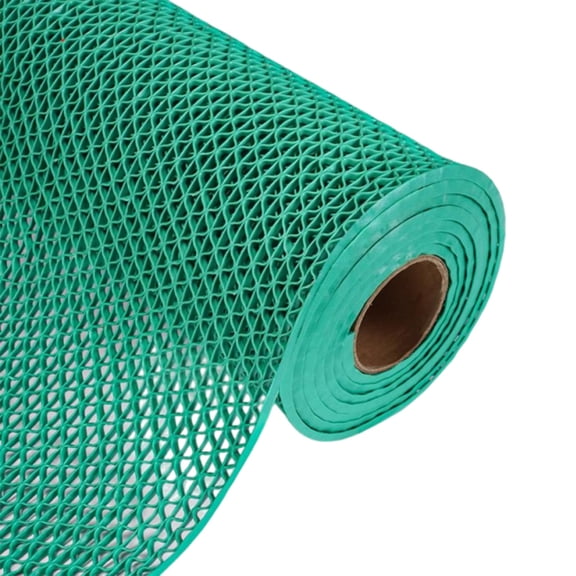 Pool Floor Mat for Deck,Drainage Non Slip Pad Rugs,4.5mm Thick Large Mesh Hollow Rubber Rug Mat for Outdoor Indoor Splash Matting