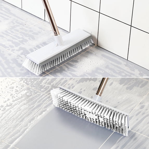 Pool Floor Scrubber Stiff Bristle Bathroom Cleaning Tool, Sturdy Long Handle, Modern Simple Design, Powerful Floor Degreasing, Tile Grout Bathroom Kitchen, Deep Clean Hard Surfaces,