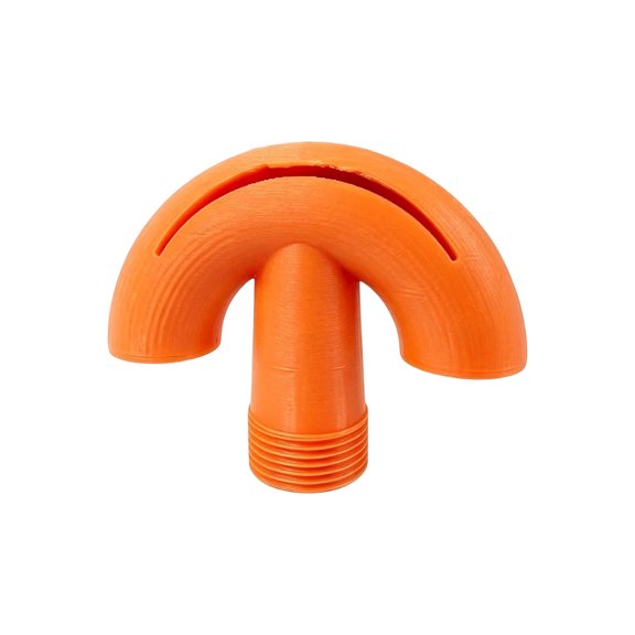 Pool Fountain Nozzle, Orange Reusable Threaded Fan Shaped Waterfall Return Jet Sprayer, 1 Piece Universal Swimming Pool Water Feature Replacement, for Above Ground and Inground Pool Circulation Syste