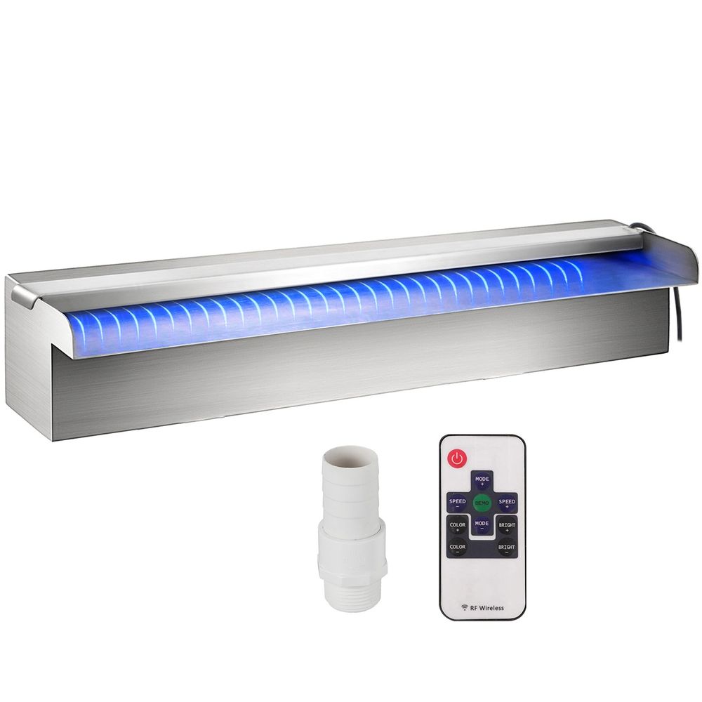Pool Waterfall Projector Pool Fountain Stainless Steel Pool Waterfall 11.8