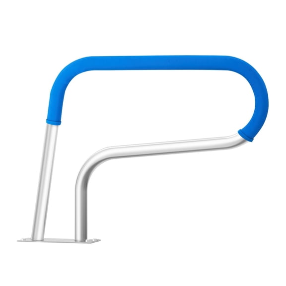 Pool Handrail 32x23 Inch Stainless Steel with Base Plate, Inground Pool Deck Safety Rail, Anti-Slip Grip