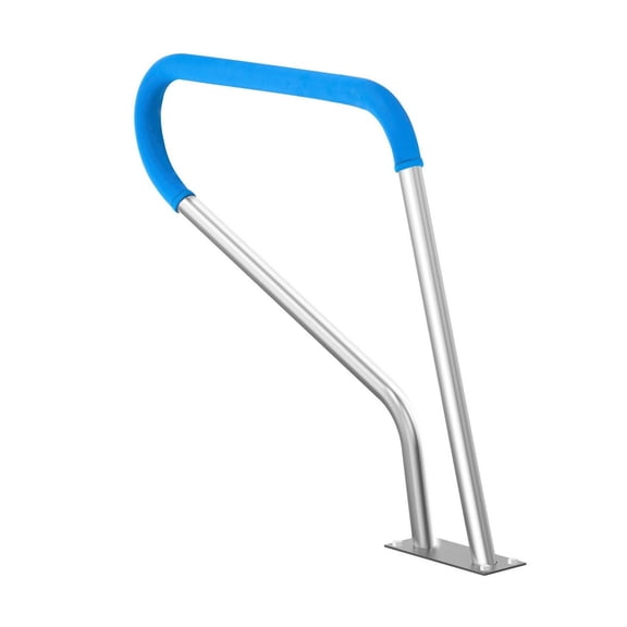 Pool Handrail 39 x 32 Inch, Stainless Steel Pool Railing for Inground Pools, Safety Grab Bar with Base Plate for Decks & Spas, Rust-Resistant Handrails