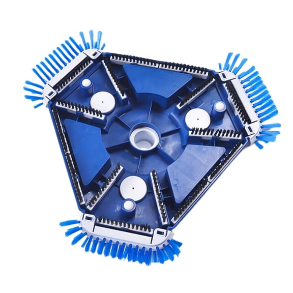 Pool Head With Resilient Nylon Bristles And Degree Rotating Panel
