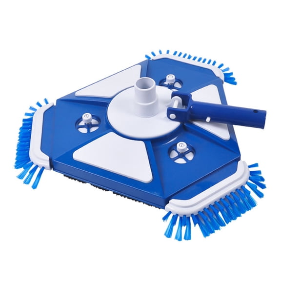 Pool Head With Resilient Nylon Bristles And Degree Rotating Panel