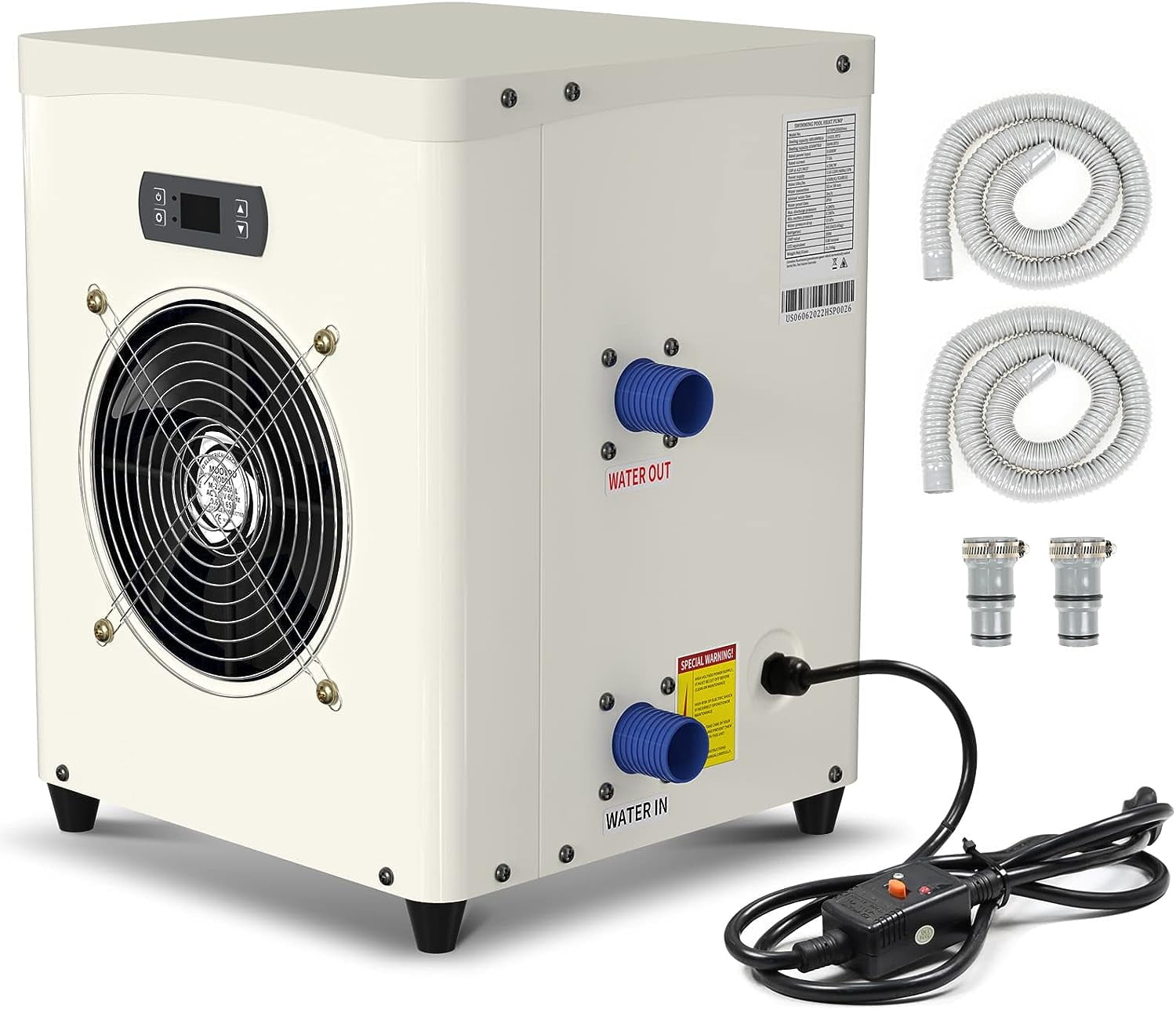 Pool Heater for Above Ground Pools, Mini Swimming Pool Heat Pump for