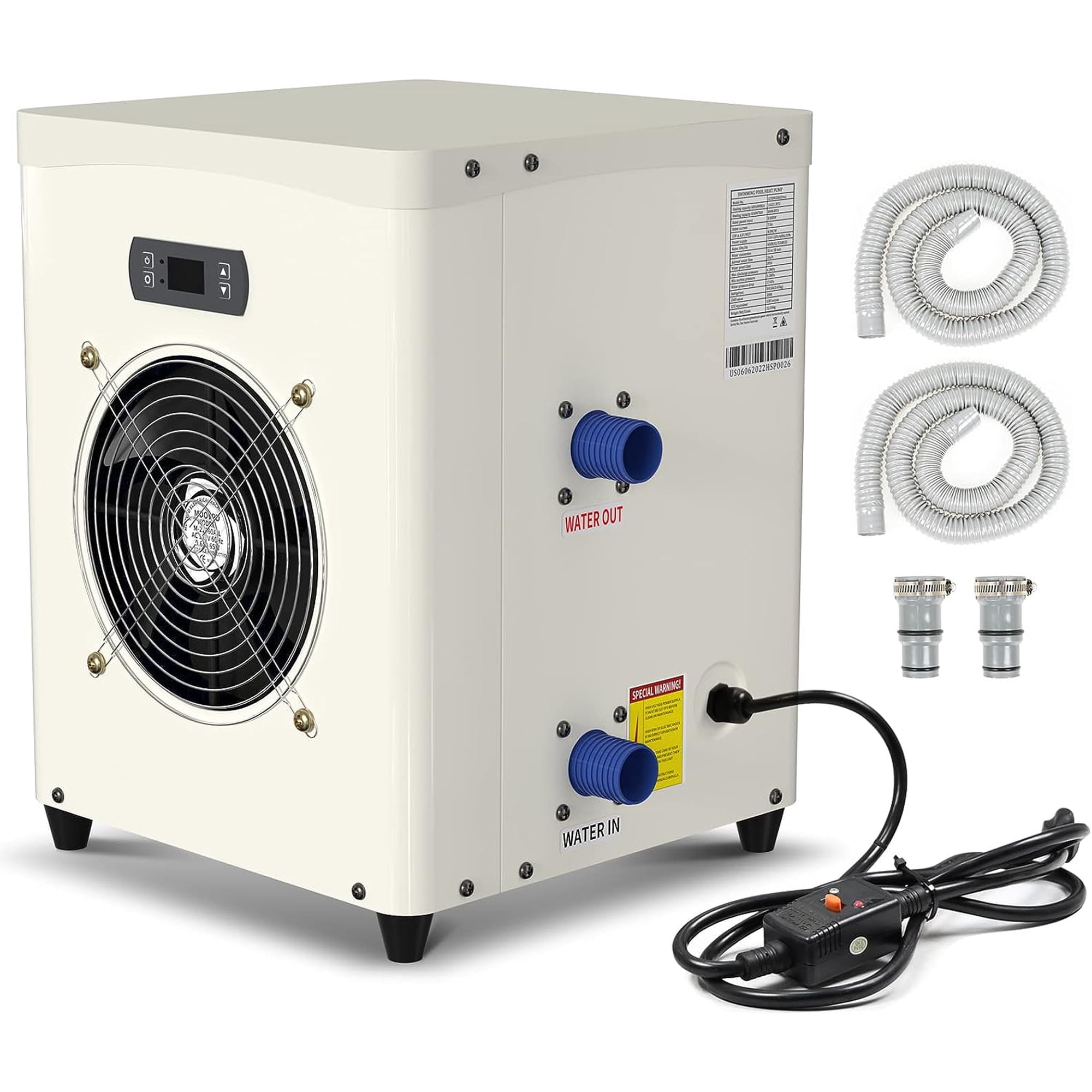 Pool Heater for Above Ground Pools, Mini Swimming Pool Heat Pump for  Above-Ground Pools, Electric Pool Heater 14300 BTU/hr,Up to 4000 gallons,  3.45 kW/110V /60Hz - Walmart.com