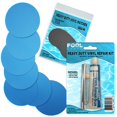 thumbnail image 1 of Pool Above Heavy Duty Vinyl Repair Patch Kit for Above-Ground Pool Liner Repair; Glue and Patch Inflatables; Boat; Raft; Kayak; Air Beds; Inflatable Mattress Repair (Light Blue), 1 of 1