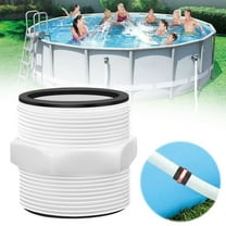 Pool Hose Adapter Ecohintz 38Mm Pool Hose Connection Kit – Threaded Adapter for Pump/Pipe Systems | Heavy-Duty & Leak-Resistant (2Pcs), Pool Pump Parts, White