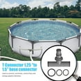 thumbnail image 1 of Pool Hose Connector, 1.5in to 1.5in Replacement Fitting with T-Adapter for 32/38mm Diameter Lines, Leak-Resistants Repair Joint for Pump and Filter Systems, 1 of 9