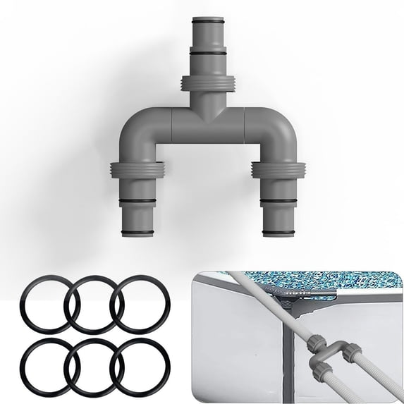 Pool Hose Connector, Pool Accessories, Replacement Pipe Joint, T-Shape Hose Adapter, Pool Hose Fitting, Garden Pool Connector, Pool Water Flow Adapter, Pool Repair Accessory