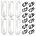 thumbnail image 1 of Pool Hose, Pool Pump Hose, 6-Piece 1.25 Inch Diameter Above Ground Pool Filter Replacement Hose Set with Stainless Steel Clamps, Flexible Leak-Proof Polyethylene Plastic, 1 of 2