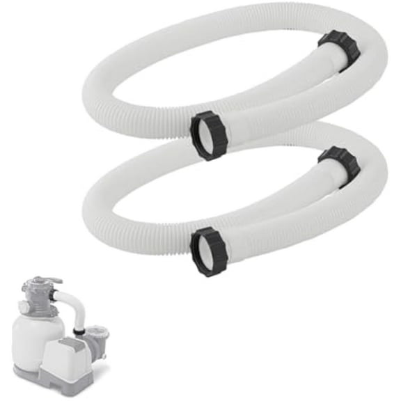 Pool Hoses for Above Ground Pools, 1/2 Inch Diameter 59" Long Pool Pump Hose Replacement Filter Pump Hose Accessories, Extra-Long Length, Universal compatibility For Pool (2Pc)