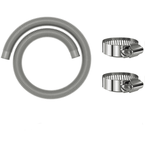 Pool Hoses for Above Ground Pools 1.25" x 59" Pool Pump Hoses ReplacementLeak-Proof Filter Pump Hose with 8 Metal Thumb Clamps, Compatible with Pool Filter Pump 607, 637 (Grey) 1 pcs