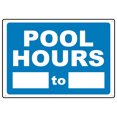 thumbnail image 1 of Pool Hours Sign 12X8 Inch Aluminum Uv Ink Printed For House And Business, 1 of 6