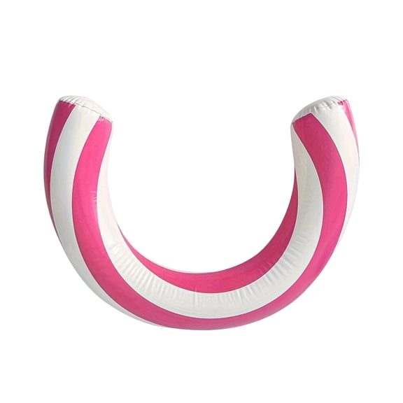 Pool Inflatable Float Toys Swimming Water Summer Adults Beach Inflatable Float Lounger Raft Lounge Raft Ring Tube Board Relax U-Shaped Striped Design 75*55 Inch,1PC