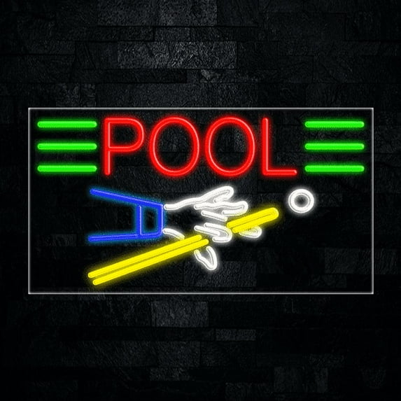 Pool-LED Neon Sign 33"L x 18"H #30695