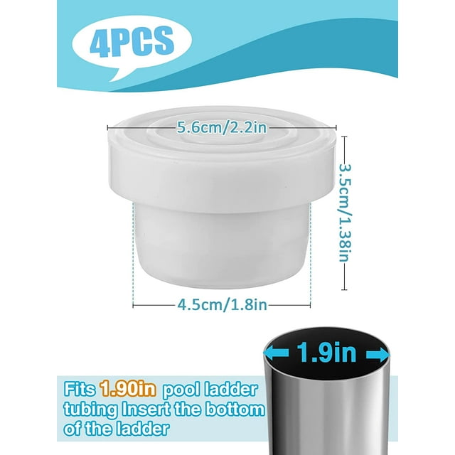 Pool Ladder Bumpers for Inground Pool Steps Inside Plug Caps fit 1