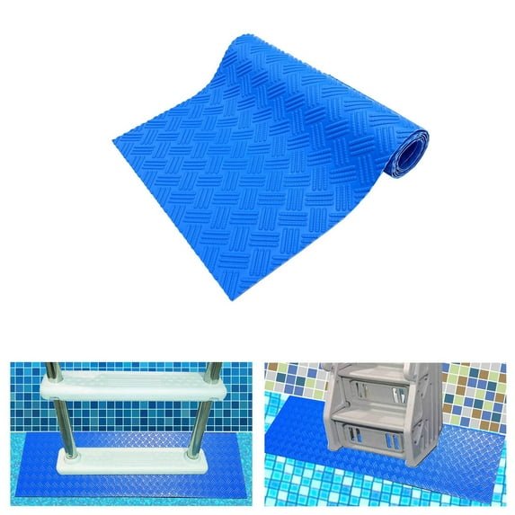 Pool Ladder Protector Mat - 2.5mm Thickened For Pool Steps With Uneven Surface Non-Slip Pool Liner Cushion Stair Protection Vinyl For Swimming Pool