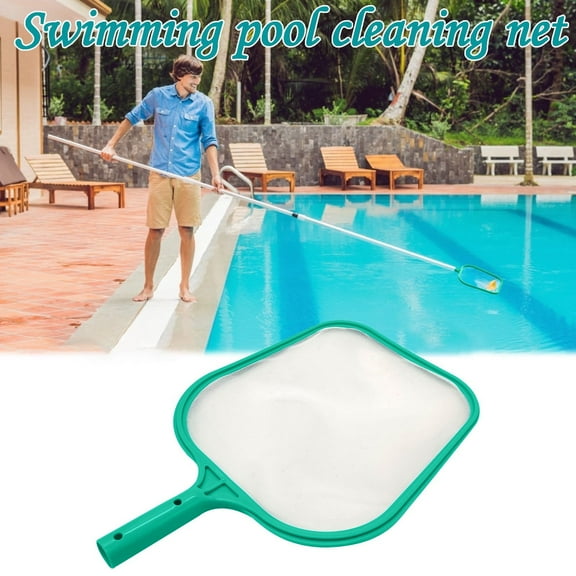 Pool Leaf Skimmer, Flat Pool Skimmer Net, Fine Mesh Swimming Pool Net Cleaner for Floating Surface Debris, Quick Cleans Above Ground Inground Pools Spas, 1PC