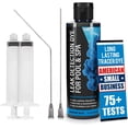 thumbnail image 1 of Pool Leak Detection Dye Kit - 75+ Tests - 2 Stainless Steel Precision Applicators - Superior Long Lasting Pool Dye Easily Locates Leaks - for All Pool, Spa, & Hot Tub Types - 8 OZ (Vibrant Blue), 1 of 9