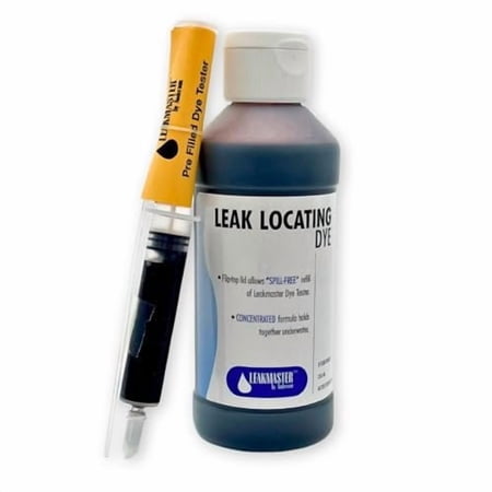 Pool Leak Detection Kit - Leakmaster Leak Location Dye with Refillable Syringe - Diagnose Leaks in Swimming Pools, Spas, and Hot Tubs Blue Dye, 8 oz