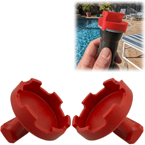 Pool Light Removal Tool Compatible with Pentair MicroBrite Pool Lights, Pool Light Installation and Removal Wrench, Special Tools for Pool Maintenance (2 Pack) (Red)