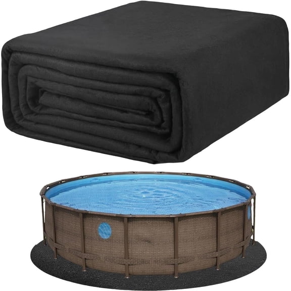 Pool Liner Mat - Round Puncture-Resistant Pre-Cut,Under Pool Pads for Over Ground Outdoor Backyard Patio Resort Villa Hotel Inground