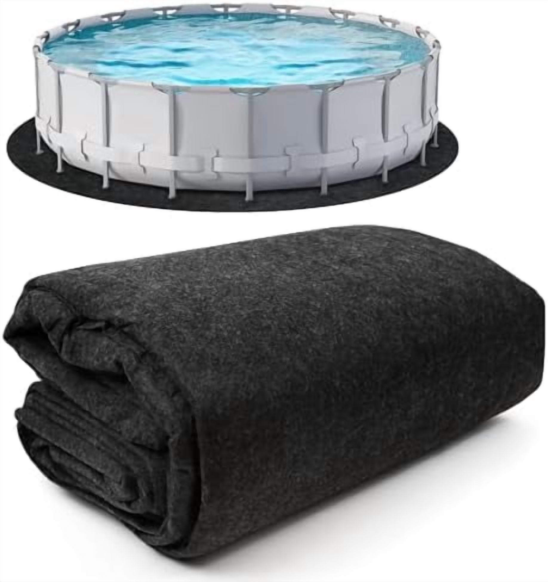 Pool Liner Pad for Above Ground Swimming Pool 20ft Round Under Pool Mat ...