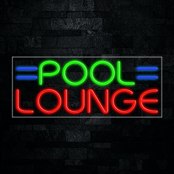 Pool Lounge LED Neon Sign 30"L x 12"H #31463