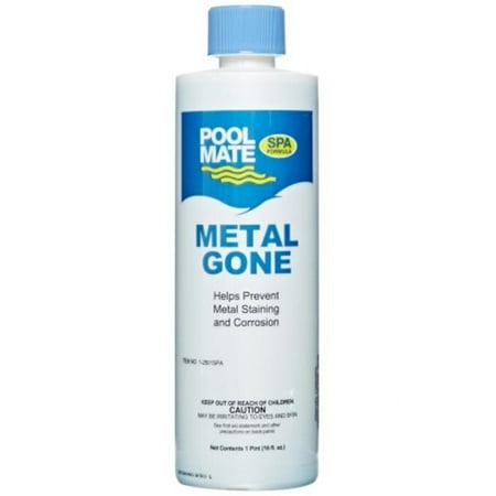 pool mate 1-2501spa-04 metal gone for spas and hot tubs (4 pack), 1 pint