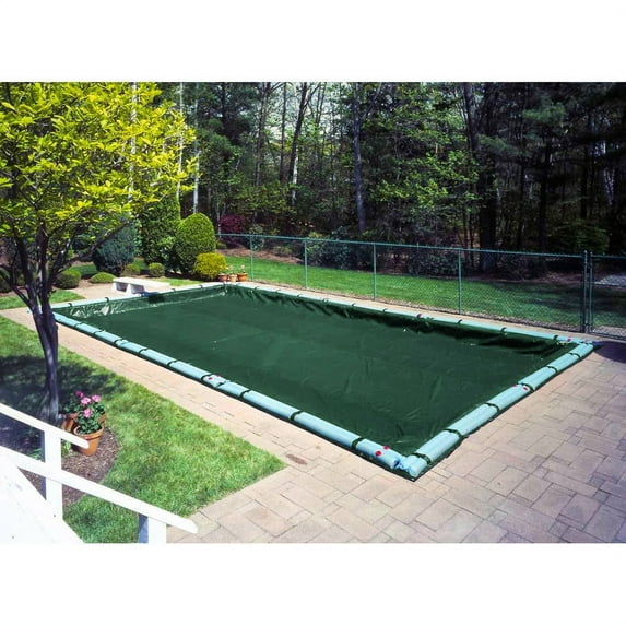 Pool Mate 10 Year Heavy-Duty Green In-Ground Winter Pool Cover, 16 x 32 ft. Pool