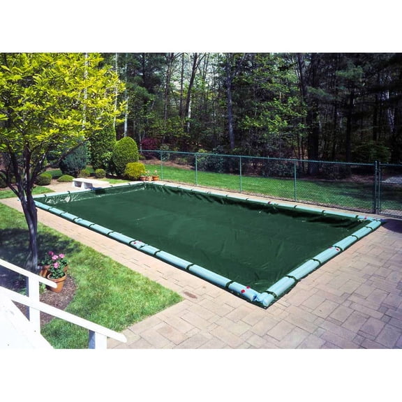 Pool Mate 10 Year Heavy-Duty Green In-Ground Winter Pool Cover, 25 x 45 ft. Pool