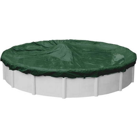 Pool Mate 10 Year Heavy-Duty Green Round Winter Pool Cover, 28 ft. Pool