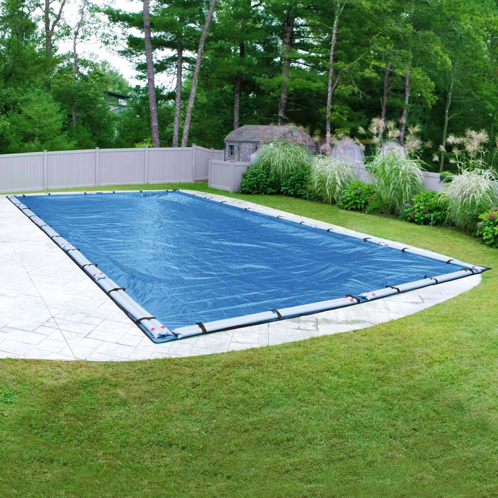 Pool Mate 10 Year Heavy-Duty Mesh Blue In-Ground Winter Pool Cover, 20 x 45 ft. Pool